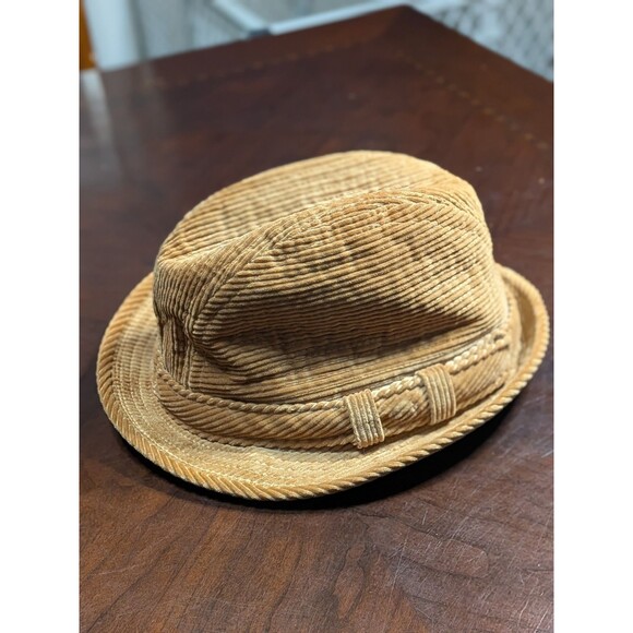 Trav'ler by Country Gentleman Other - Trav'ler Hat, Country Gentleman sz 7 1/8 Mustard Corded Corduroy Fedora Classic